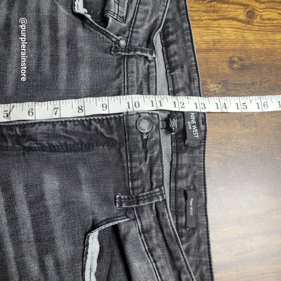 Nine West Jeans Size 16 Skinny Bootcut High Rise Tummy Control Black Wash Denim - Picture 8 of 12